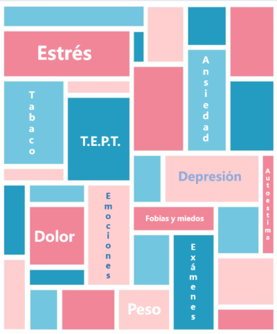 Cuadro de terapias en Hipnosis Madrid. Estrés: ansiedad, hipnosis para dejar de fumar, traumas, dolor crónico y agudo, miedos y fobias, adelgazar, depresión, regresiones, por citar algunos. Cuadro de terapias en Hipnosis Madrid. Estrés: ansiedad, hipnosis para dejar de fumar, traumas, dolor crónico y agudo, miedos y fobias, adelgazar, depresión, regresiones, por citar algunos.